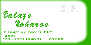 balazs moharos business card